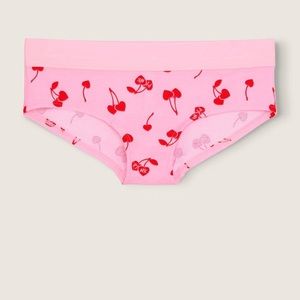 Victoria’s Secret Pink Pink Daisy Cherry V-Day Logo Hipster‎ Panty